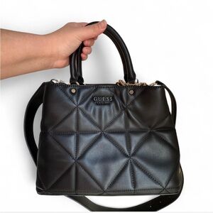 Elegant Black Quilted Handbag